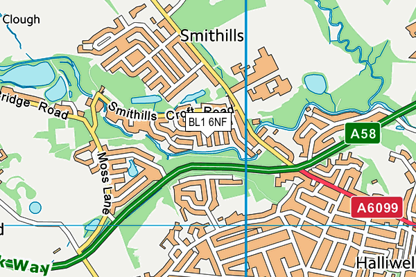 BL1 6NF map - OS VectorMap District (Ordnance Survey) BL1 6NF map - OS VectorMap District (Ordnance Survey)