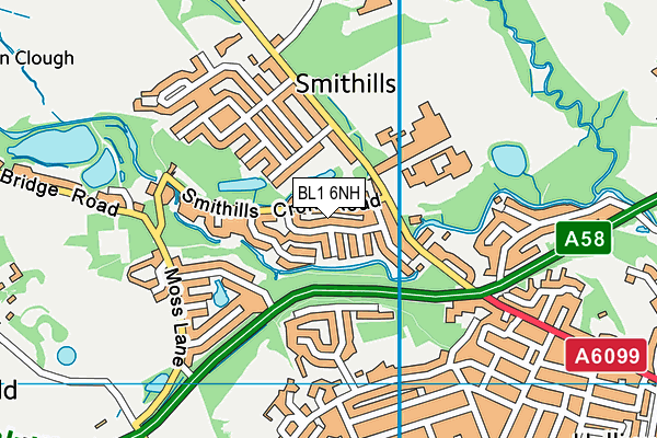 BL1 6NH map - OS VectorMap District (Ordnance Survey) BL1 6NH map - OS VectorMap District (Ordnance Survey)