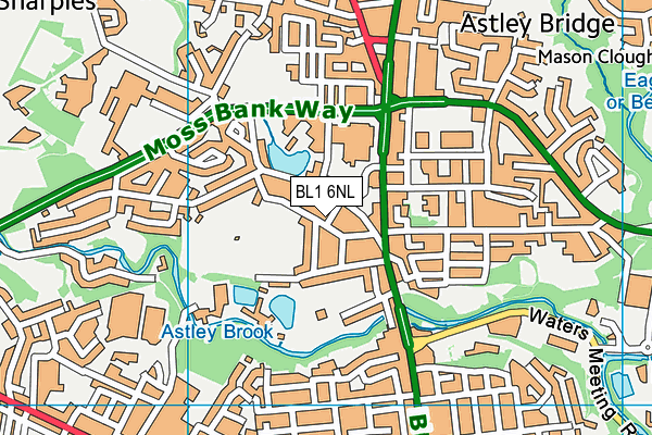 BL1 6NL map - OS VectorMap District (Ordnance Survey) BL1 6NL map - OS VectorMap District (Ordnance Survey)