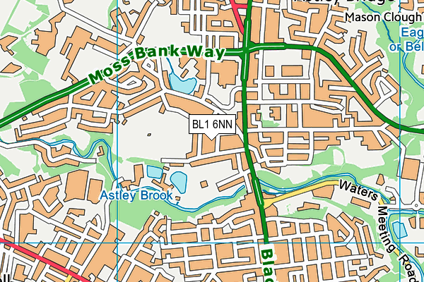 BL1 6NN map - OS VectorMap District (Ordnance Survey) BL1 6NN map - OS VectorMap District (Ordnance Survey)