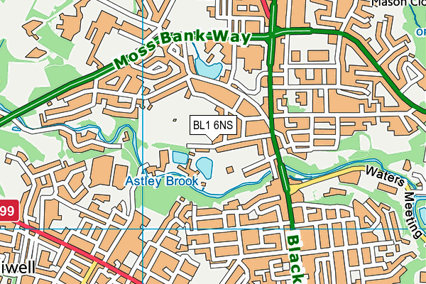 BL1 6NS map - OS VectorMap District (Ordnance Survey) BL1 6NS map - OS VectorMap District (Ordnance Survey)