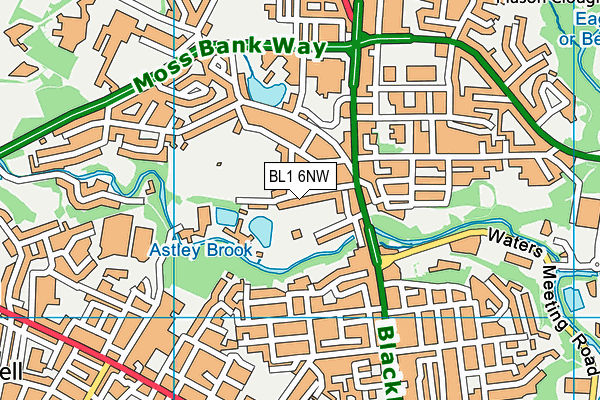 BL1 6NW map - OS VectorMap District (Ordnance Survey) BL1 6NW map - OS VectorMap District (Ordnance Survey)