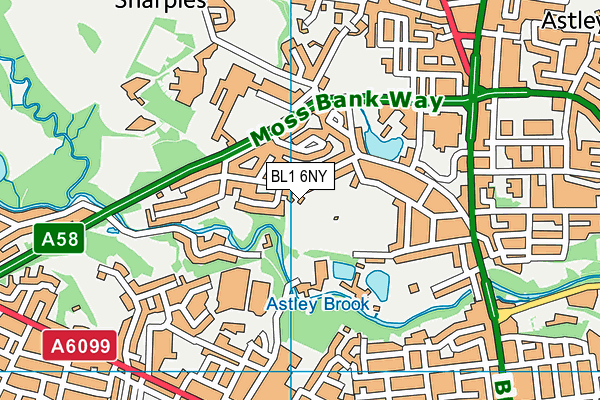 BL1 6NY map - OS VectorMap District (Ordnance Survey) BL1 6NY map - OS VectorMap District (Ordnance Survey)