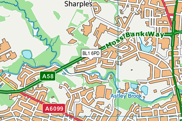 BL1 6PD map - OS VectorMap District (Ordnance Survey) BL1 6PD map - OS VectorMap District (Ordnance Survey)