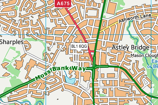 BL1 6QG map - OS VectorMap District (Ordnance Survey) BL1 6QG map - OS VectorMap District (Ordnance Survey)