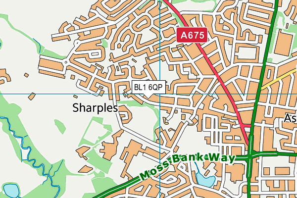 BL1 6QP map - OS VectorMap District (Ordnance Survey) BL1 6QP map - OS VectorMap District (Ordnance Survey)
