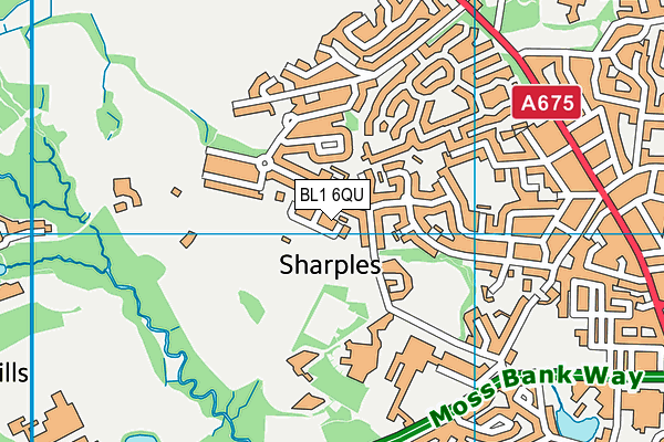 BL1 6QU map - OS VectorMap District (Ordnance Survey) BL1 6QU map - OS VectorMap District (Ordnance Survey)
