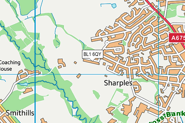 BL1 6QY map - OS VectorMap District (Ordnance Survey) BL1 6QY map - OS VectorMap District (Ordnance Survey)