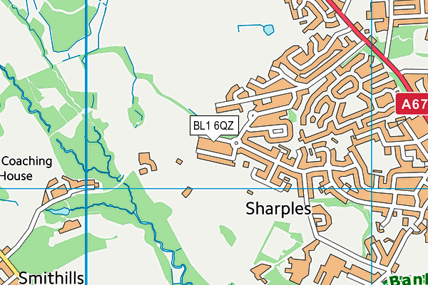 BL1 6QZ map - OS VectorMap District (Ordnance Survey) BL1 6QZ map - OS VectorMap District (Ordnance Survey)