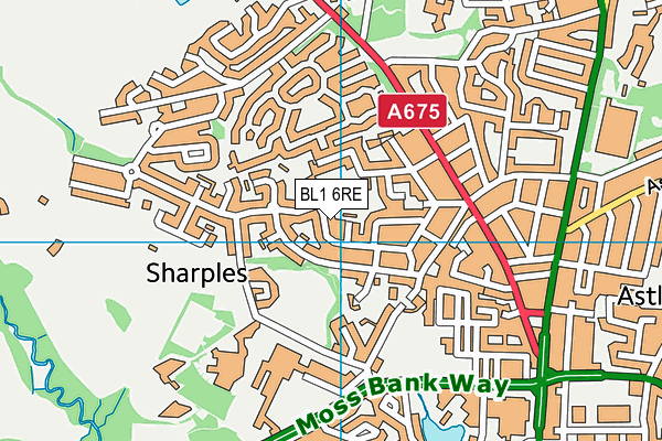 BL1 6RE map - OS VectorMap District (Ordnance Survey) BL1 6RE map - OS VectorMap District (Ordnance Survey)