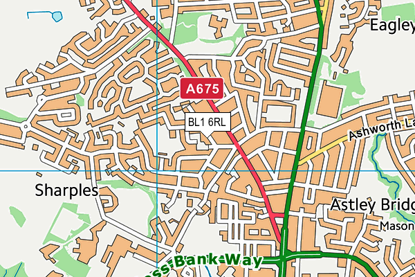 BL1 6RL map - OS VectorMap District (Ordnance Survey) BL1 6RL map - OS VectorMap District (Ordnance Survey)