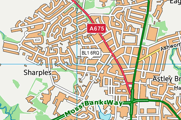 BL1 6RQ map - OS VectorMap District (Ordnance Survey) BL1 6RQ map - OS VectorMap District (Ordnance Survey)