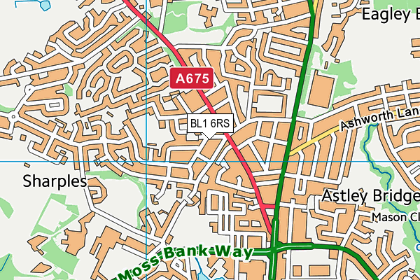 BL1 6RS map - OS VectorMap District (Ordnance Survey) BL1 6RS map - OS VectorMap District (Ordnance Survey)