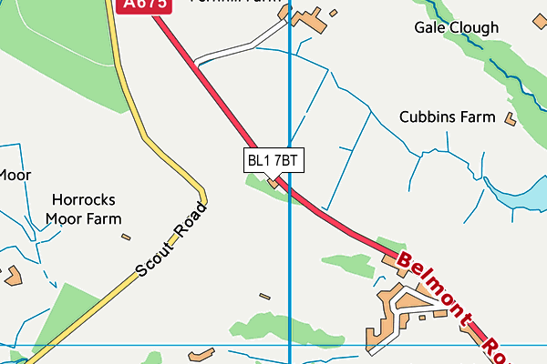 BL1 7BT map - OS VectorMap District (Ordnance Survey) BL1 7BT map - OS VectorMap District (Ordnance Survey)