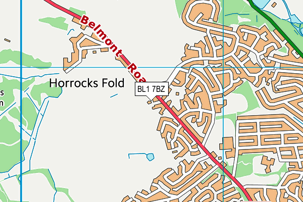 BL1 7BZ map - OS VectorMap District (Ordnance Survey) BL1 7BZ map - OS VectorMap District (Ordnance Survey)