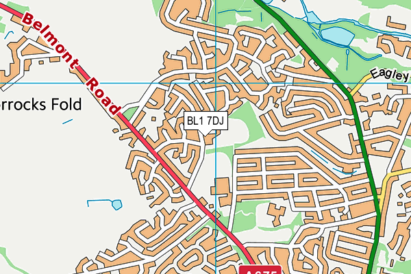 BL1 7DJ map - OS VectorMap District (Ordnance Survey) BL1 7DJ map - OS VectorMap District (Ordnance Survey)