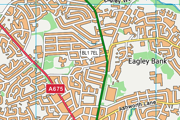 BL1 7EL map - OS VectorMap District (Ordnance Survey) BL1 7EL map - OS VectorMap District (Ordnance Survey)