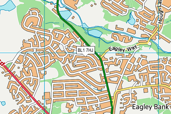 BL1 7HJ map - OS VectorMap District (Ordnance Survey) BL1 7HJ map - OS VectorMap District (Ordnance Survey)