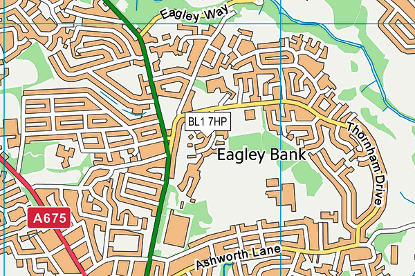 BL1 7HP map - OS VectorMap District (Ordnance Survey) BL1 7HP map - OS VectorMap District (Ordnance Survey)