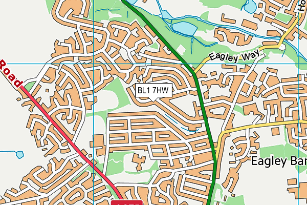 BL1 7HW map - OS VectorMap District (Ordnance Survey) BL1 7HW map - OS VectorMap District (Ordnance Survey)