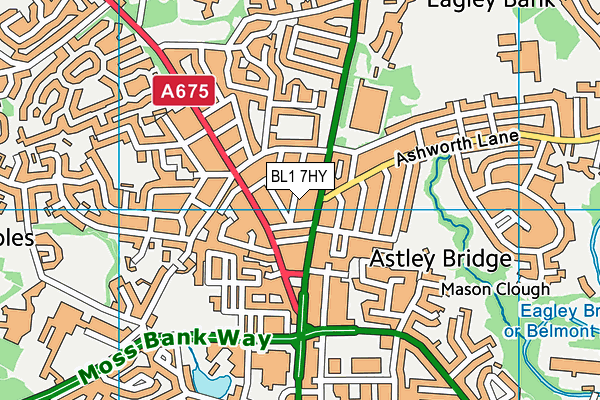 BL1 7HY map - OS VectorMap District (Ordnance Survey) BL1 7HY map - OS VectorMap District (Ordnance Survey)