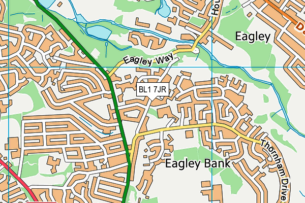BL1 7JR map - OS VectorMap District (Ordnance Survey) BL1 7JR map - OS VectorMap District (Ordnance Survey)