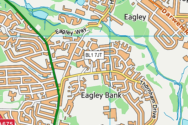 BL1 7JT map - OS VectorMap District (Ordnance Survey) BL1 7JT map - OS VectorMap District (Ordnance Survey)