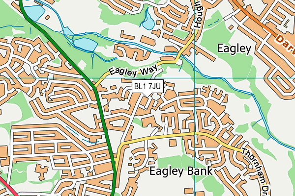 BL1 7JU map - OS VectorMap District (Ordnance Survey) BL1 7JU map - OS VectorMap District (Ordnance Survey)