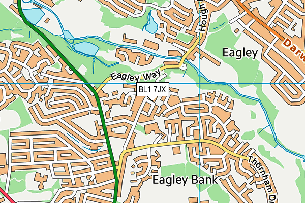 BL1 7JX map - OS VectorMap District (Ordnance Survey) BL1 7JX map - OS VectorMap District (Ordnance Survey)