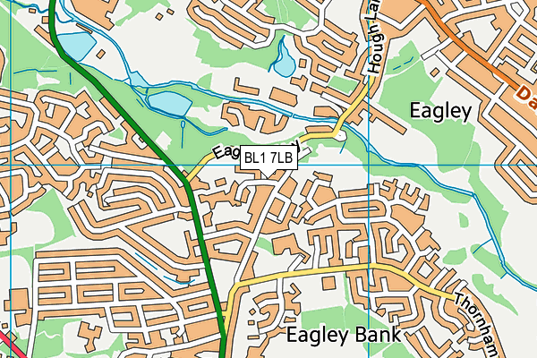 BL1 7LB map - OS VectorMap District (Ordnance Survey) BL1 7LB map - OS VectorMap District (Ordnance Survey)