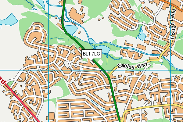 BL1 7LG map - OS VectorMap District (Ordnance Survey) BL1 7LG map - OS VectorMap District (Ordnance Survey)