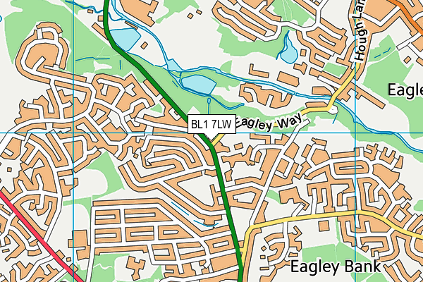 BL1 7LW map - OS VectorMap District (Ordnance Survey) BL1 7LW map - OS VectorMap District (Ordnance Survey)