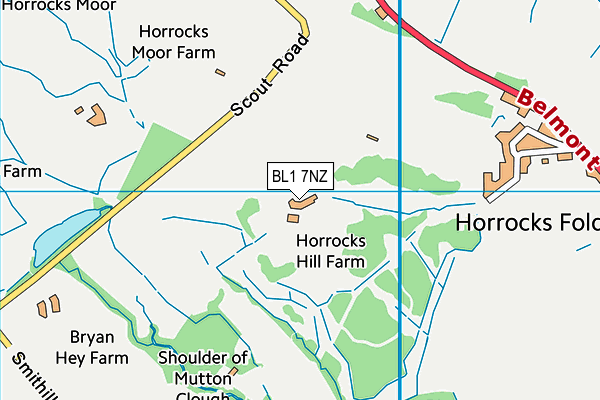 BL1 7NZ map - OS VectorMap District (Ordnance Survey) BL1 7NZ map - OS VectorMap District (Ordnance Survey)