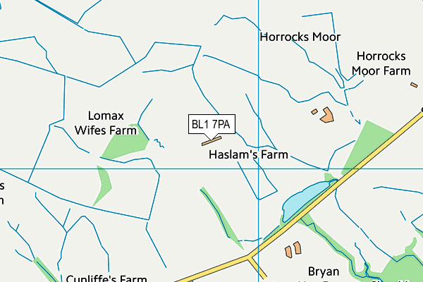 BL1 7PA map - OS VectorMap District (Ordnance Survey)