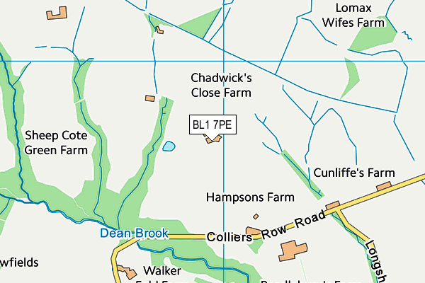 BL1 7PE map - OS VectorMap District (Ordnance Survey) BL1 7PE map - OS VectorMap District (Ordnance Survey)