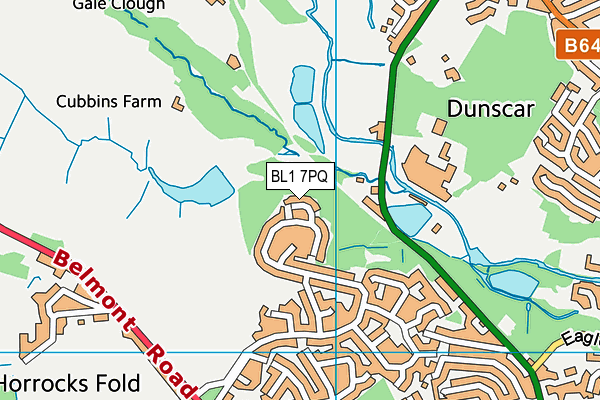 BL1 7PQ map - OS VectorMap District (Ordnance Survey)