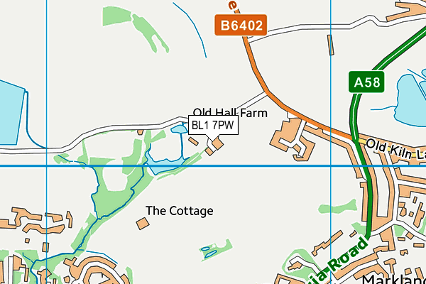 BL1 7PW map - OS VectorMap District (Ordnance Survey) BL1 7PW map - OS VectorMap District (Ordnance Survey)