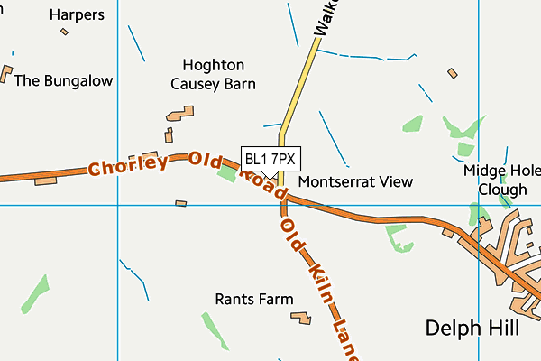 BL1 7PX map - OS VectorMap District (Ordnance Survey) BL1 7PX map - OS VectorMap District (Ordnance Survey)