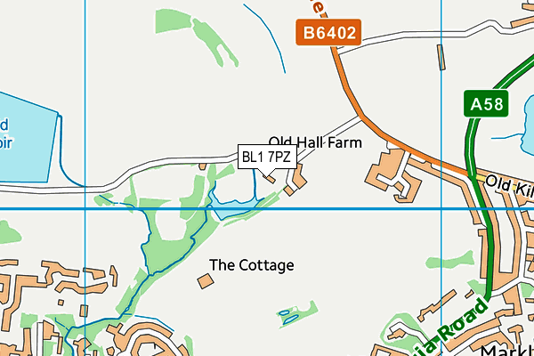 BL1 7PZ map - OS VectorMap District (Ordnance Survey) BL1 7PZ map - OS VectorMap District (Ordnance Survey)