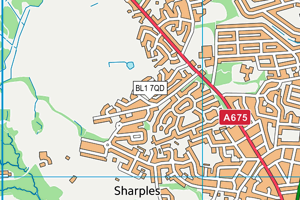BL1 7QD map - OS VectorMap District (Ordnance Survey) BL1 7QD map - OS VectorMap District (Ordnance Survey)