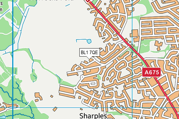 BL1 7QE map - OS VectorMap District (Ordnance Survey) BL1 7QE map - OS VectorMap District (Ordnance Survey)
