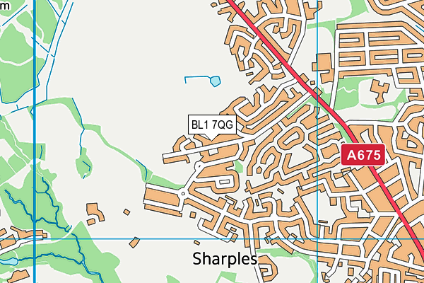 BL1 7QG map - OS VectorMap District (Ordnance Survey) BL1 7QG map - OS VectorMap District (Ordnance Survey)