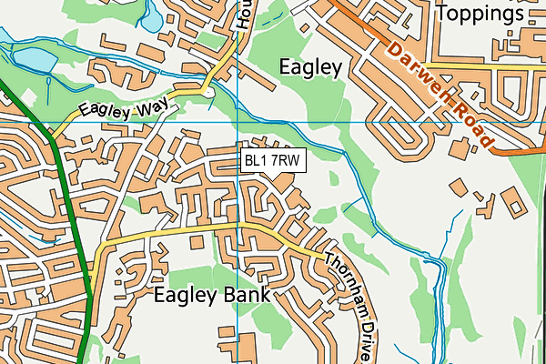 BL1 7RW map - OS VectorMap District (Ordnance Survey) BL1 7RW map - OS VectorMap District (Ordnance Survey)