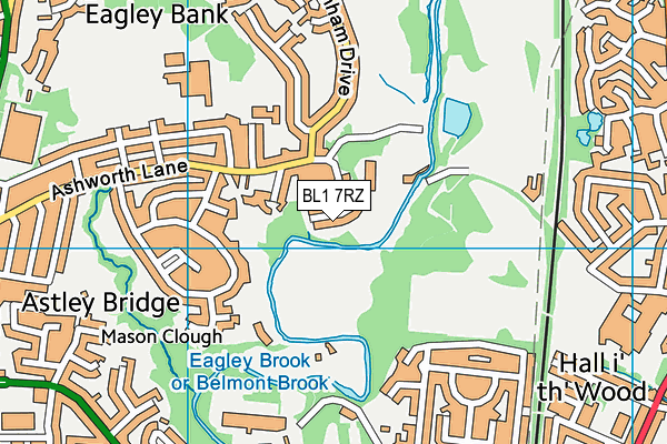 BL1 7RZ map - OS VectorMap District (Ordnance Survey) BL1 7RZ map - OS VectorMap District (Ordnance Survey)