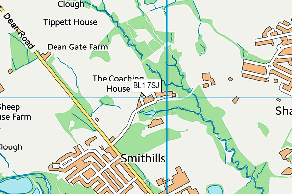 BL1 7SJ map - OS VectorMap District (Ordnance Survey)