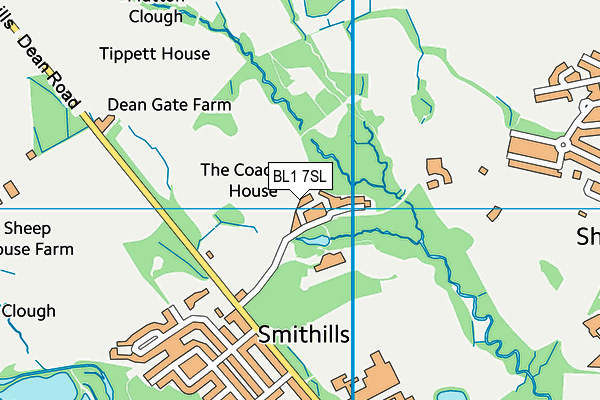 BL1 7SL map - OS VectorMap District (Ordnance Survey) BL1 7SL map - OS VectorMap District (Ordnance Survey)