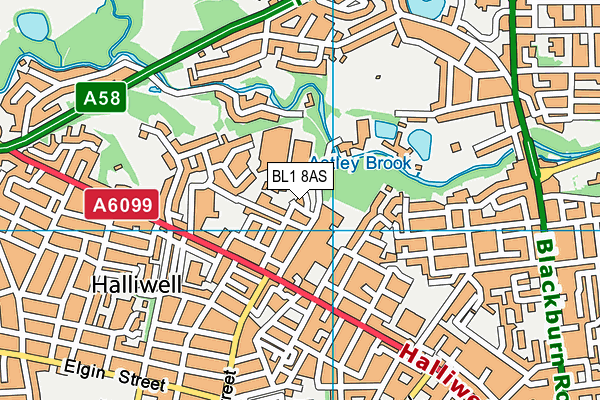 BL1 8AS map - OS VectorMap District (Ordnance Survey) BL1 8AS map - OS VectorMap District (Ordnance Survey)