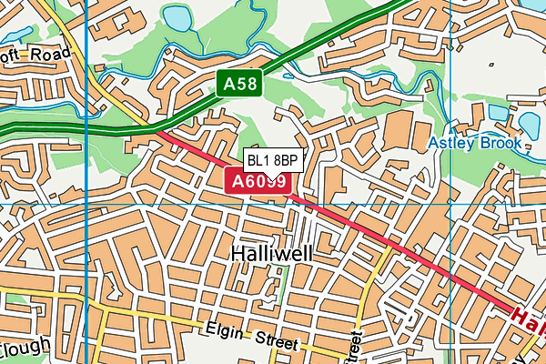BL1 8BP map - OS VectorMap District (Ordnance Survey) BL1 8BP map - OS VectorMap District (Ordnance Survey)