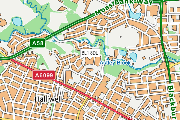 BL1 8DL map - OS VectorMap District (Ordnance Survey) BL1 8DL map - OS VectorMap District (Ordnance Survey)