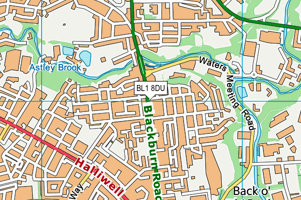 BL1 8DU map - OS VectorMap District (Ordnance Survey) BL1 8DU map - OS VectorMap District (Ordnance Survey)